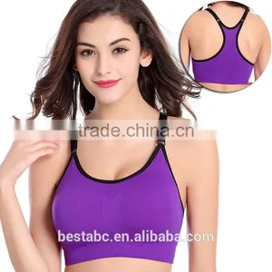 Hot Sexy Woman Spandex Fitness Sports Bra thumbnail-3