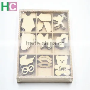 2016 Art Craft New Design Christmas Present Wooden Stamps Snow Wood Toy Piece thumbnail-4