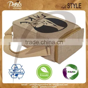 Jute Wine Cooler Bag for Liquor thumbnail-5