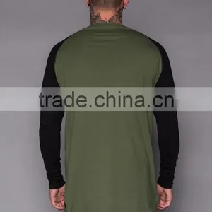 Latest Contrast Raglan Sleeve Crew Neck Cotton Men t Shirt thumbnail-3