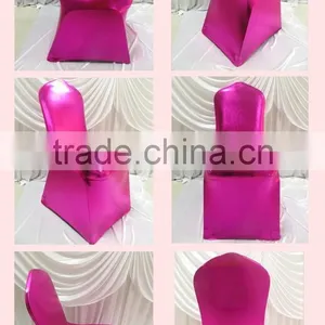 16 Color Bronzing Shine Elastic Spandex Banquet Chair Cover For Wedding Use 100PCS MOQ thumbnail-4