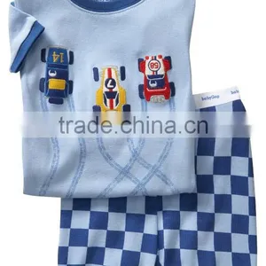 Brand New Boys Fashion Short Sleeve Pajamas Suits Kids Summer Suit thumbnail-1