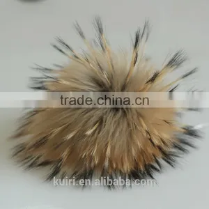 Hot Sales Genuine Raccoon Fur Pom Poms Fur Balls DIY for Children Knitted Cap Gloves Keychain Beanies Jewelry Accessories thumbnail-4