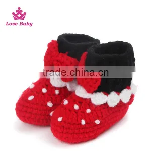 Wholesale Boutique Crochet Baby Booties Kids Winter Shoes With Bow LBS20151223-36 thumbnail-1