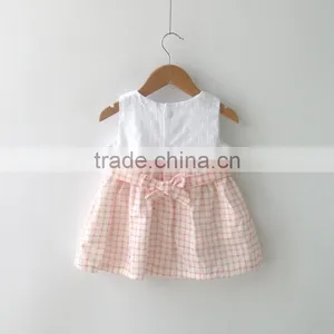 New Style 100% Cotton Sleeveless Wholesale Baby Girl Dress thumbnail-2
