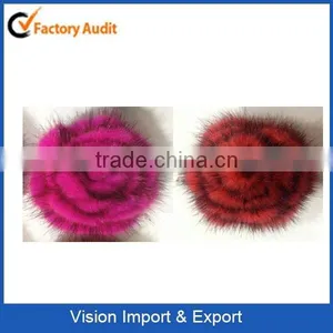 Fur Clothing Brooch Cross Corsage Rabbit Fur Brooch thumbnail-1