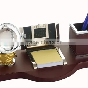 Exquisite Crystal Globe and Pencil Vase Office Sets With Office Desk Decoration Gift thumbnail-1