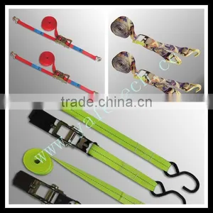 2 Inch 3T Cargo Lashing Ratchet Tie Down Cam Buckle Winch Strap With Hook and Ring thumbnail-1