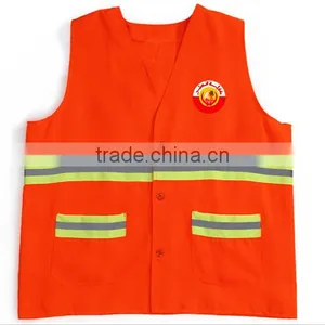 Customized Logo High Visibility Mesh Reflective Safety Vest With Pocket thumbnail-1