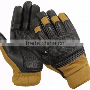 Leather Tactical Police Gloves Kevler Hard Knuckle Military Protection thumbnail-1