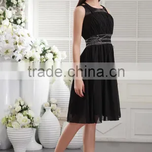 2017 New Fashion Elegant A-line Sexy Scalloped Satin With Sahses Formal Evening Dress Prom Dresses ED111 thumbnail-2