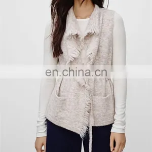 2015 Winter Italian Design Belt Raw Fringe Custom Tibet Sheep Fur Vest (NT6796) thumbnail-4