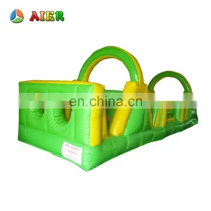 Green Inflatable Obstacle Course for Elder Kids Cheap Inflatable Obstacles for Sale thumbnail-1