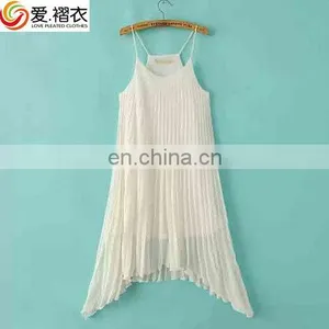 New Fashion Chiffon Pure Color Dress Www Sex Ladies Com Pleated Dresses thumbnail-5