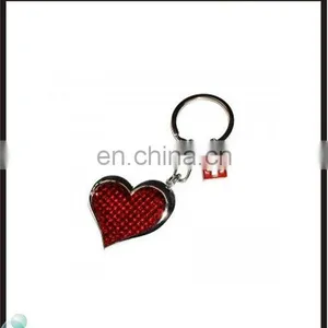 Fashion Heart Shape Metal Crystal Keychain Heart Diamond Keychain thumbnail-1