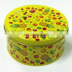 Small Round Decorative Tin Box thumbnail-1
