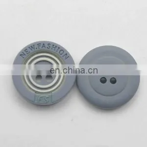 Custom Logo Engraved 4 Hole Resin Buttons for Garment thumbnail-1