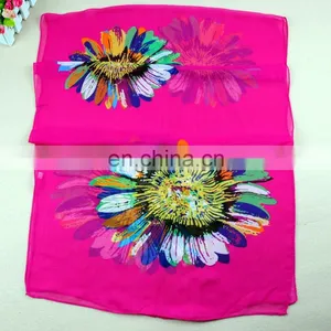 Fancy Fashional Polyester Chiffon Printed Scarf thumbnail-5