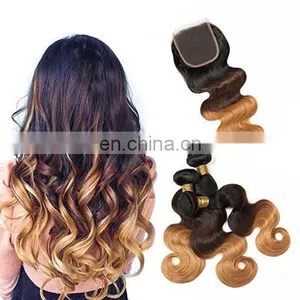1b 27 Ombre Color Hair Brazilian Body Wave Hair thumbnail-1
