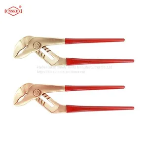 Non Sparking Tools Water Pump Goove Joint Pliers 10 Inch of Beyllium Copper or Aluminum Bronze thumbnail-1