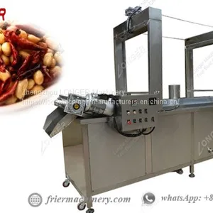 Stainless Steel Automatic Continuous Peanut Fryers Machine Costs 200KG/H thumbnail-2
