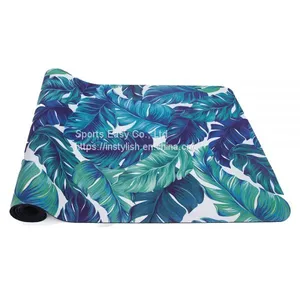 Premium Quality Washable Exercise Design OEM Natural Rubber Microfiber Yoga Mat thumbnail-1