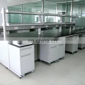 CE School Furniture Lab Island Table Bench With Sink and Reagent Shelf thumbnail-3