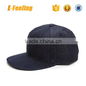 High Quality Plain Denim Snapback Hat Blank Jean Snapback Cap thumbnail-5