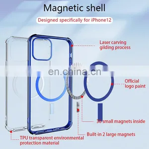 Magnetic Phone Case Logo Silicon 2020 Amazon Hot Products Wholesale Oem/Odm Magnetic Case Moble Phone For Iphone 12 Pro Max X 11 thumbnail-5