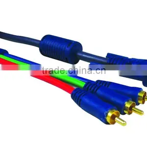 High Quality Gold Plated Vga to 3RCA Component Cable, Vga to av Cable thumbnail-2