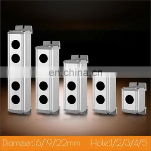 16mm/19mm/22mm Waterproof Aluminium Alloy Metal Push Button Switch Box With Outdoor Power Control Box thumbnail-3