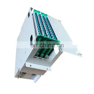 19 Inch 24 48 96 144 Core Rack Mounted Cold-Roll Steel Optical Fiber ODF Optical Distribution Frame Full Load thumbnail-4