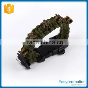 Outdoor Paracord Survival Braided Bracelet/hiking Paracord Survival Bracelet Wholesale thumbnail-1