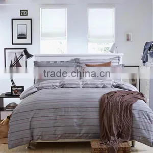 Elegant Cotton Stripe Printed Duvet Cover China Modern Bed Unique Comforter Sets thumbnail-2