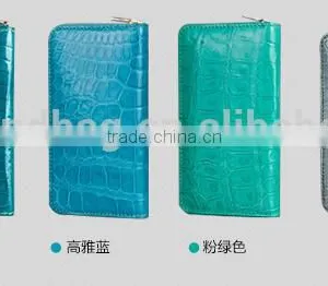 Luxury Wholesale Genuine Crocodile Alligator Leather Women Zip Long Wallet Clutch Wallet for Men thumbnail-6