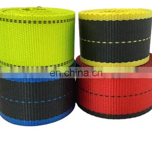 Hot Sales High Strength Fluorescent Low Extend Webbing Wholesale Polyester Belt for Full Body Harness thumbnail-1