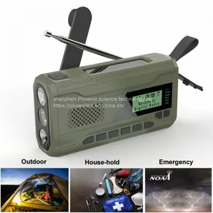 Portable Solar Radio, Emergency Radio With Crank, Dynamo DAB/FM Radio,4500mAh Rechargeable Powerbank,Bluetooth Speaker,USB Phone Charger,LED Flashlight & Reading Light,SOS Alarm,Camping,outdoor thumbnail-5