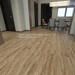 SPC Floor Lock Floor Stone Plastic Floor Imitation Wood Grain Interior Floor Decoration thumbnail-5