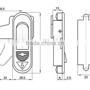 ROHS CE Feilei Factory Chrome Plated Metal Box Lock for Industry Use thumbnail-6