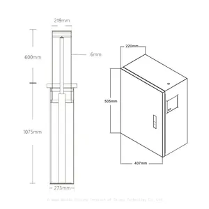 UPARK Automatic Remote Control Parking Bollard With UGST-4 Retractable Pedestrian Barriers for Residential Courtyards thumbnail-5