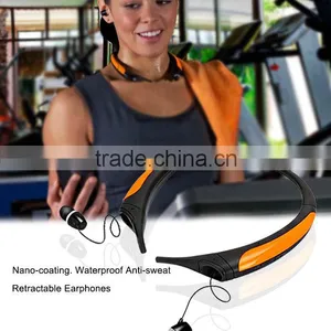Hands Free Long Distance Bluetooth Headset Tone Active HBS-850 Neckband Wireless Earbug thumbnail-6
