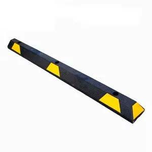165cm Yellow and Black Rubber Plastic Locator Car Parking Wheel Stopper thumbnail-1