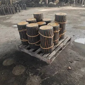 River Channel Cement Tree Stump Stones, Round Cement Tree Stumps, Special Cement Tree Stump Stones, Hengyusen thumbnail-5