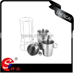 Guangdong Hardware Cups and Mugs/ 5pcs Blank Coffee Mug Set With Metal Rack thumbnail-2