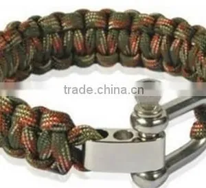 Fashion Stainless Steel Gold Clasp 550 Firefighter Paracord Bracelet thumbnail-3