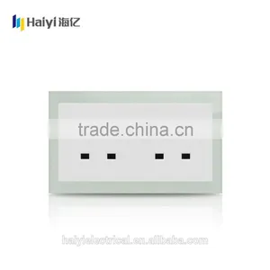 Haiyi China Supplier British Standard Double 13A 250V Electrical Wall Switch Sockets thumbnail-2