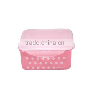4pcs Rectangle Plastic Storage Box With Lid thumbnail-1