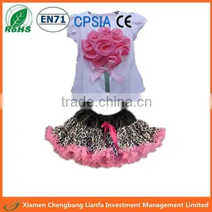 Hot Pink Flower Kaiya Pettiskirt Set Child,4th July Girls Patriotic Tutus Set,children's Product,kids Dresses thumbnail-5