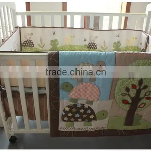 Tree and Turtle Baby Boys Bedding Set Crib Bedding Set Tree Pattern Bedding Sets From Professional Manufacturer thumbnail-1