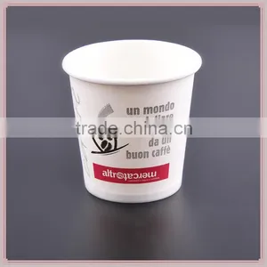 Custom Logo Printed Disposable Single Wall Coffee Paper Cups With Lids thumbnail-3